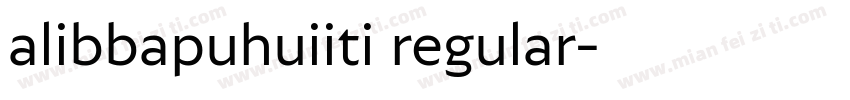 alibbapuhuiiti regular字体转换